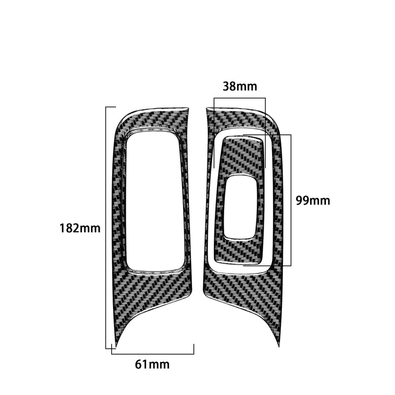 WXZOS Genuine Carbon Fiber Power Window Switch Trim for Porsche 718 Boxster 2017-2025