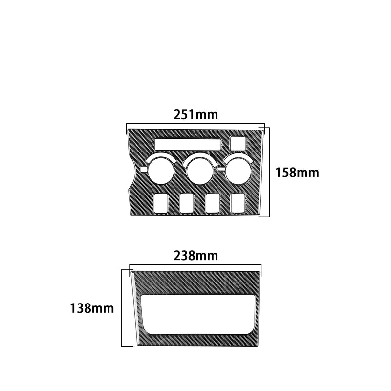 WXZOS Genuine Carbon Fiber Dashboard A/C Control Panel Trim for Toyota Tundra 2007-13