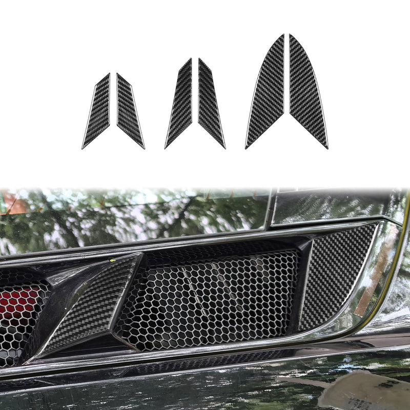 WXZOS Genuine Carbon Fiber Engine Air Intake Vent Trim for Chevrolet Corvette C8 2020+