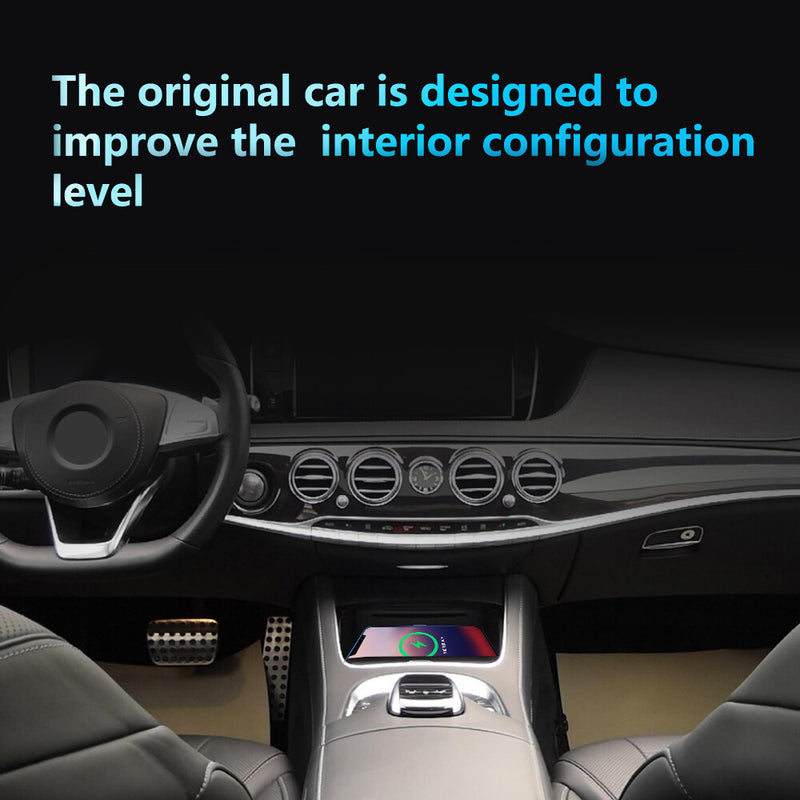 WXZOS Center Console qi Wireless Charging Pad for Mercedes-Benz W222 S-class 2014-2017