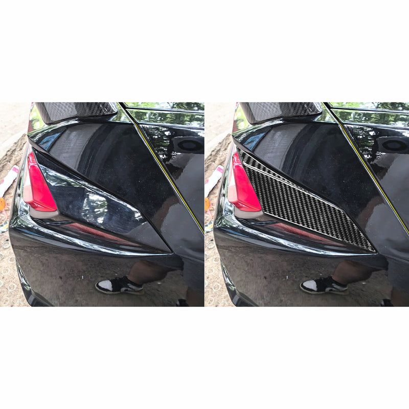 WXZOS Genuine Carbon Fiber Rear Taillight Trim for Chevrolet Corvette C8 2020-2024