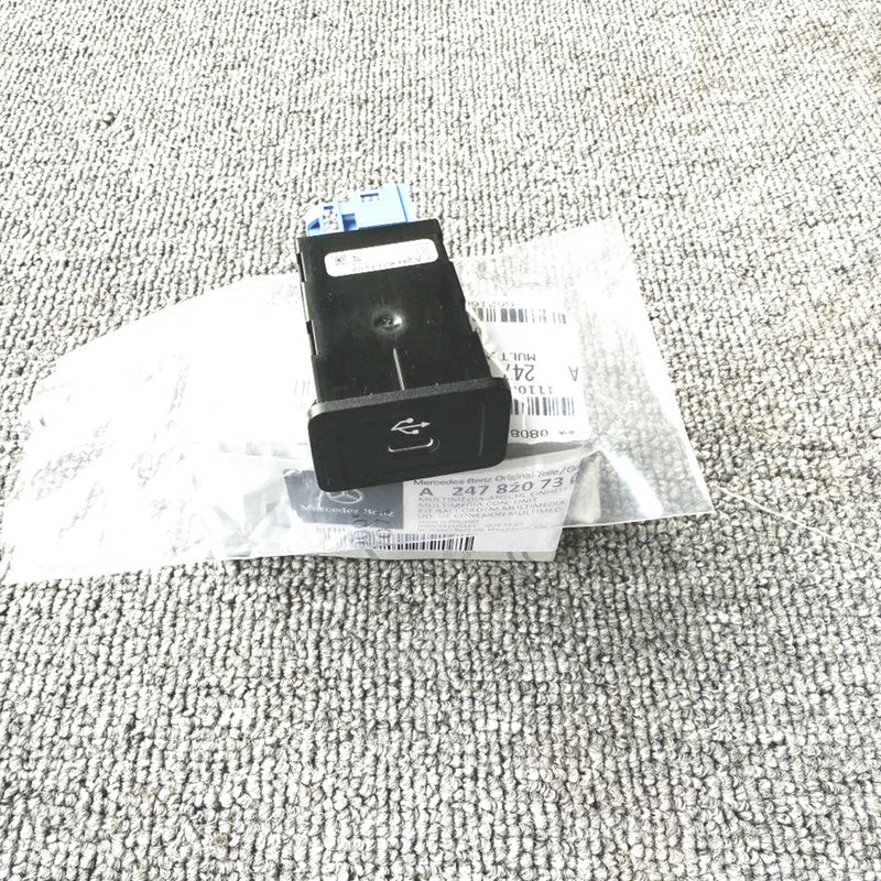 WXZOS USB Type-C Charging Power Port Socket for Mercedes-Benz W247 GLB-Class 2020-2024