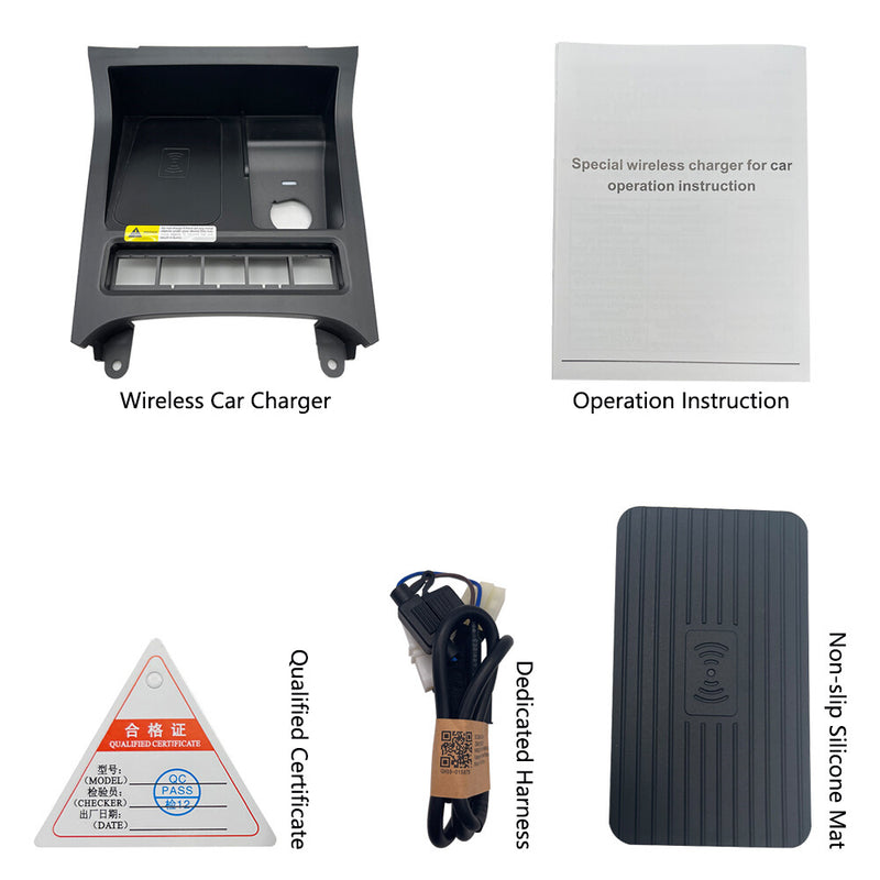 WXZOS Front Center Console Wireless Fast Charging Pad for VW Golf 6 MK6 2008-2012