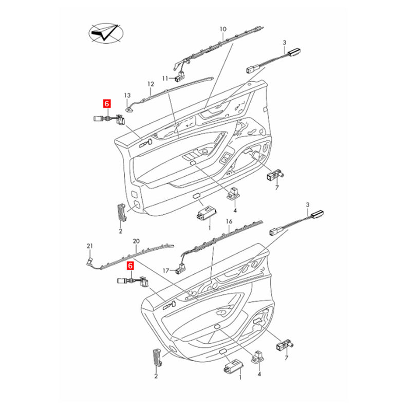 WXZOS Front Right Exterior Door Handle Puddle Light for Audi A6 C8 S6 A7 S7 2019-2023