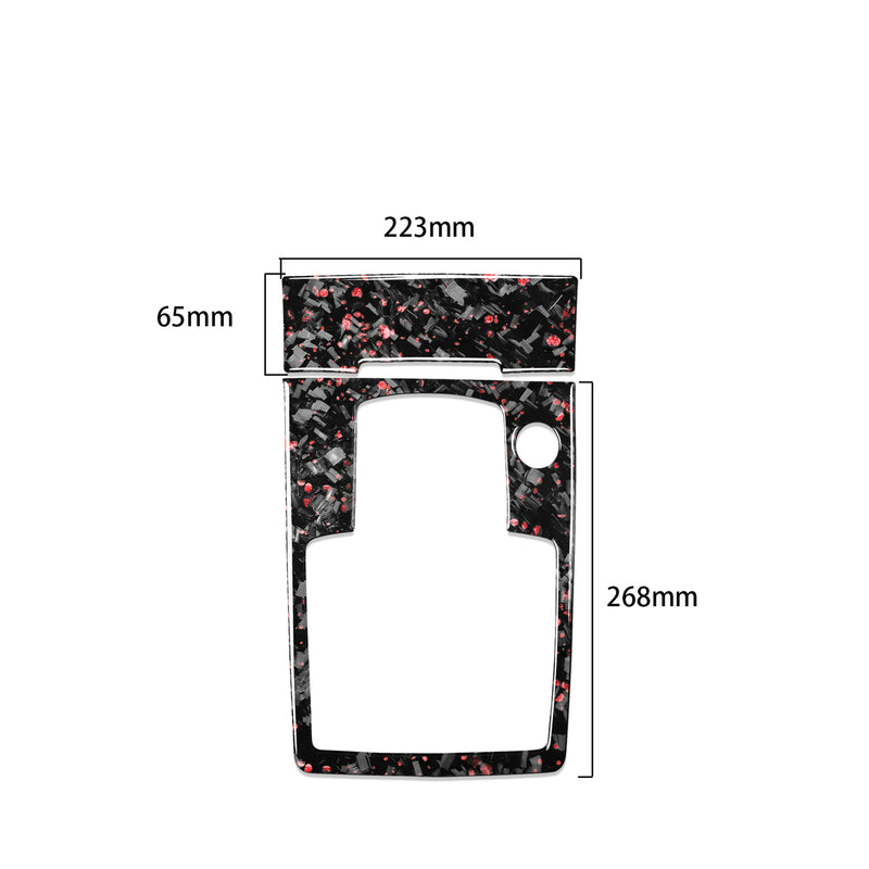WXZOS Genuine Carbon Fiber Gear Shift Lever Panel Trim for Audi Q7 SQ7 2008-2015