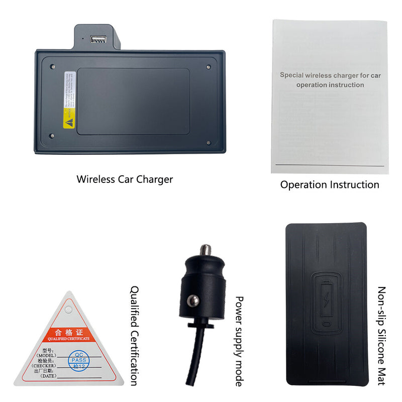 WXZOS Center Console Phone Wireless Fast Charging Pad for BMW X5 F15 2014-2018