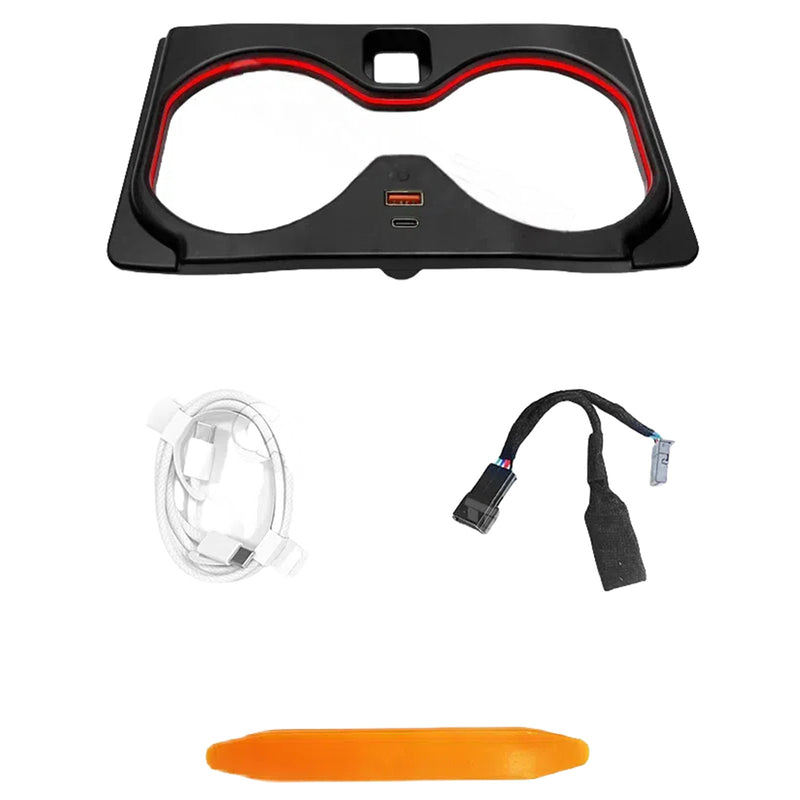 WXZOS 45W Center Console Cup Holder Ambient Light for BMW G05 X5 G06 X6 X7 2019-2024
