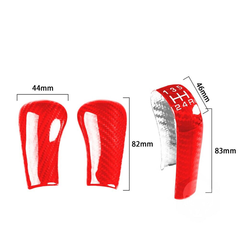 Genuine Carbon Fiber Gear Shift Knob Handle Cover Fit for Nissan GT-R 1989-2002