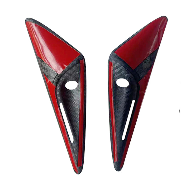 WXZOS Genuine Carbon Fiber Side Fender Camera Trim for Tesla Model 3/Y HW4.0 2023-2024