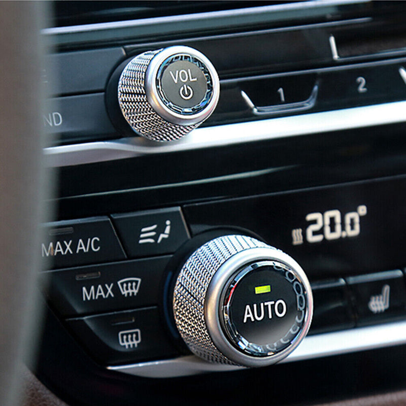 AC Climate Control Volume Button Knob Crystal Ring Cover for BMW F10 F11-GT F18