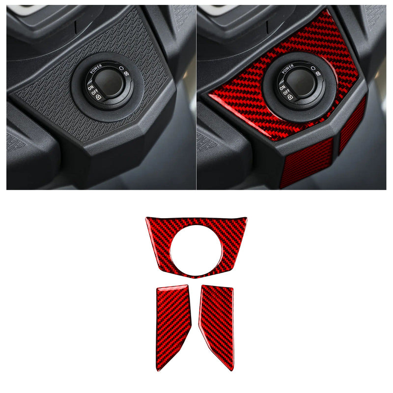 WXZOS Carbon Fiber Front Ignition Lock Cap Trim for BMW C400GT 2021-2023