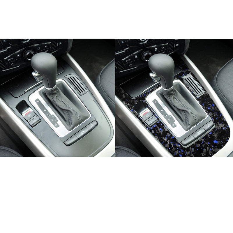 WXZOS Genuine Carbon Fiber Gear Shift Lever Panel Trim for Audi Q5 SQ5 2009-2012