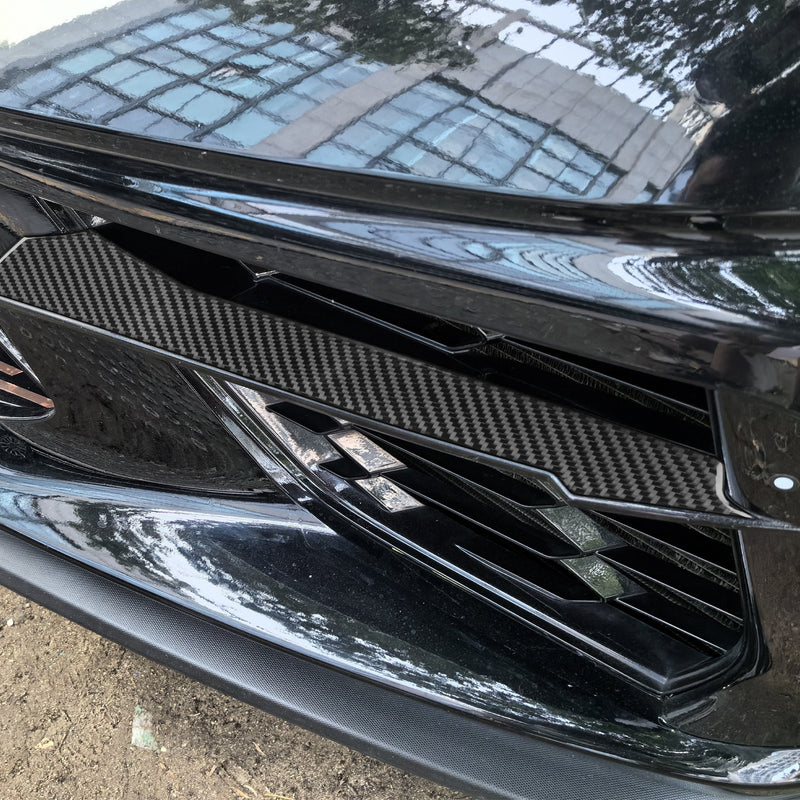 WXZOS Genuine Carbon Fiber Front Intake Vents Trim for Chevrolet Corvette C8 2020-2024