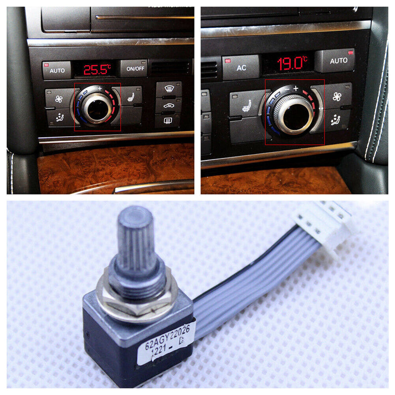 Center A/C Control Unit Rotary Knob Shaft for Audi 2005-2011 A6 C6 2007-2013 Q7