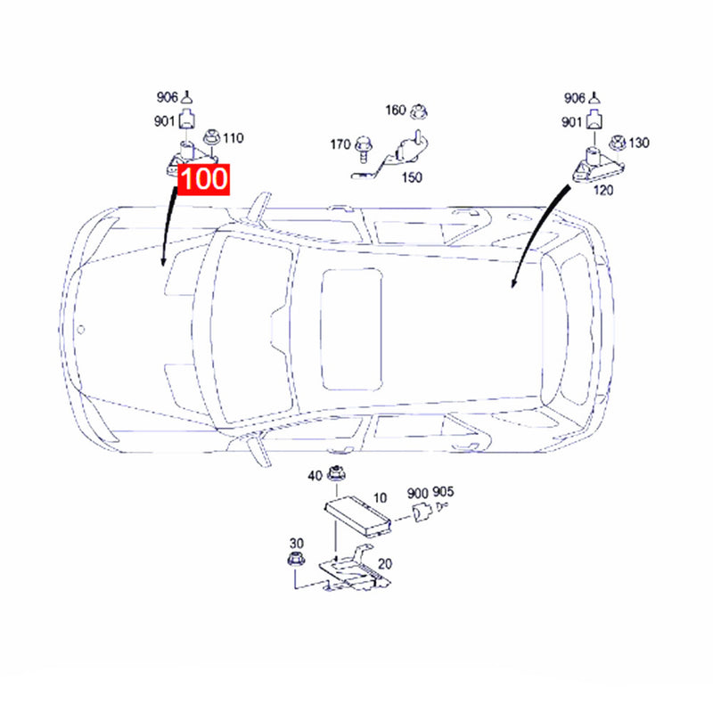 WXZOS Acceleration Suspension Vertical Sensor for Mercedes-Benz CL600 (C216) 2008