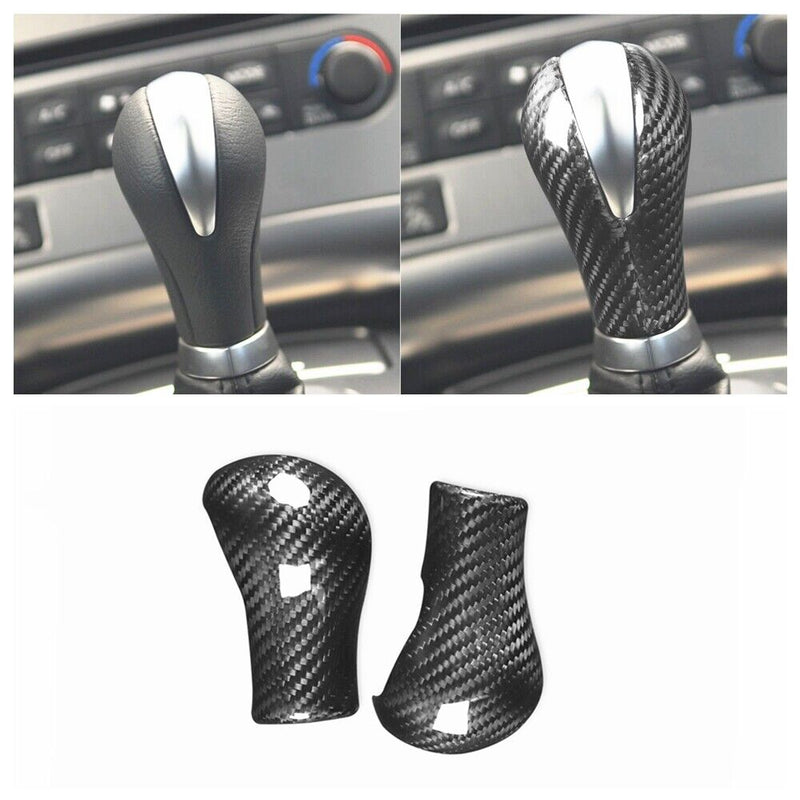 Genuine Carbon Fiber Gear Shift Knob Cover Fit for INFINITI G35 2007-2008