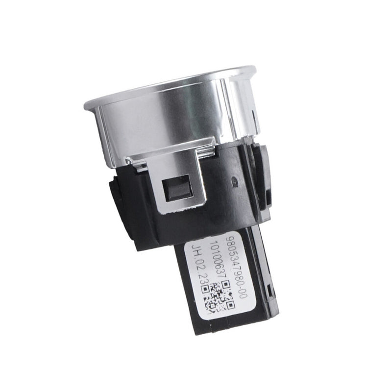 WXZOS 4Pin Engine Start Stop Switch Chrome Ignition Button for Peugeot 3008 2013-2018