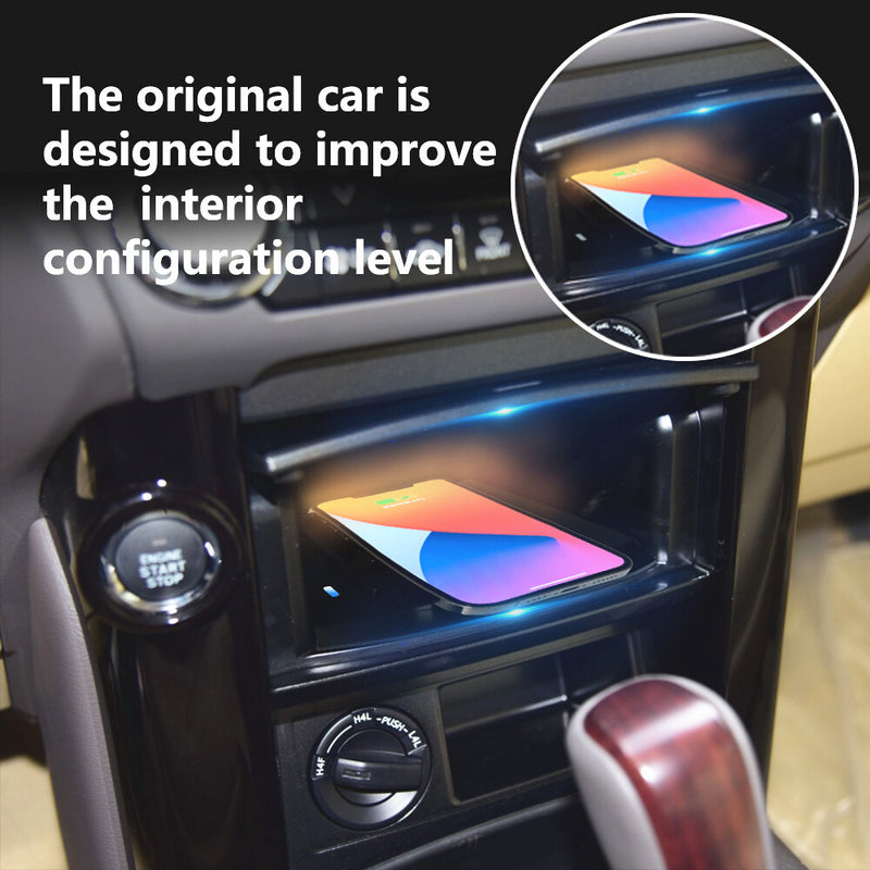 WXZOS Center Console Phone Wireless Fast Charging Pad for Toyota Prado 2012-2017