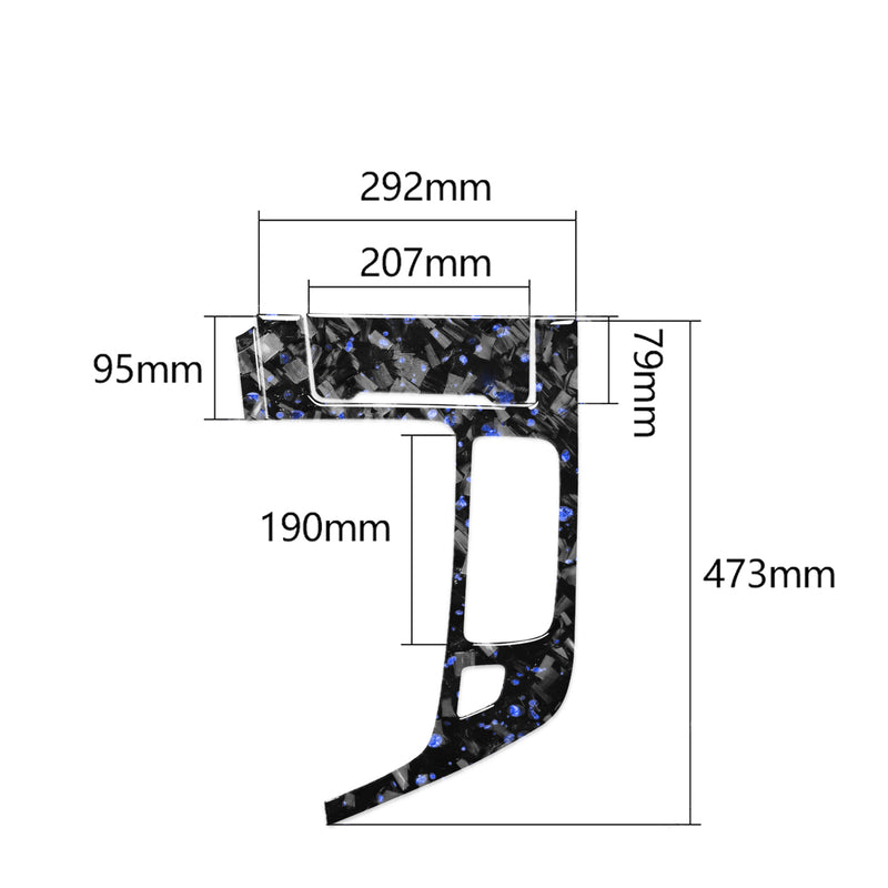 WXZOS Genuine Carbon Fiber Gear Shift Lever Panel Trim for Audi Q7 SQ7 (4MB) 2016-2019