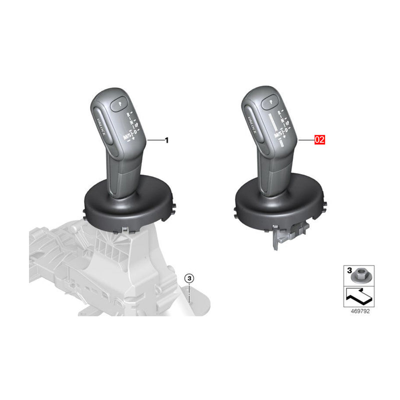 WXZOS Gear Shift Knob Lever Rock Crystal Cover for Mini Cooper Clubman F54 2019-2023