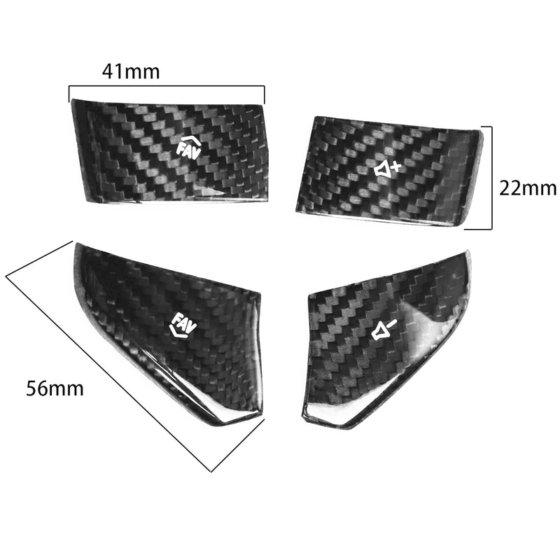 WXZOS Carbon Steering Wheel Drive Mode Button Trim for Chevrolet Corvette C8 2020-2024