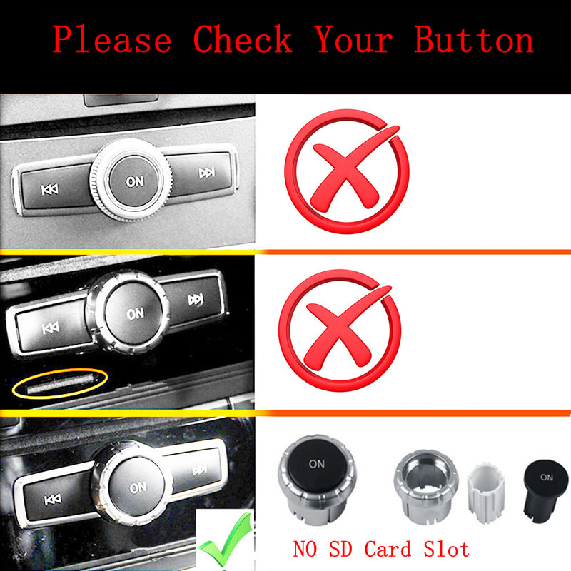 WXZOS CD Audio Control Button Knob Cover Set for Mercedes-Benz CLS (W218) 2010-2013