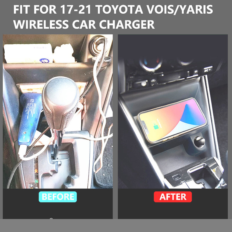 WXZOS Center Console Phone Wireless Fast Charging Pad for Toyota Yaris 2017-2021