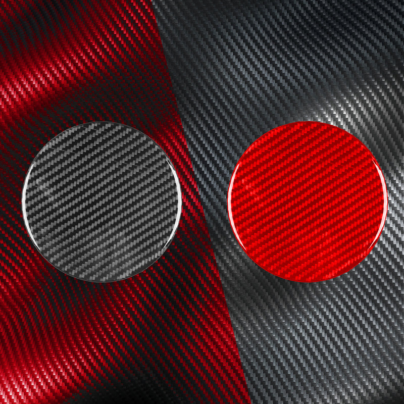 WXZOS Genuine Carbon Fiber Fuel Tank Cap Trim for Chevrolet Corvette C8 2020-2024