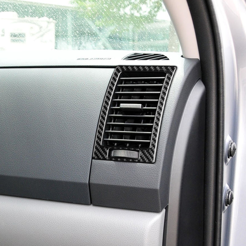 WXZOS Genuine Carbon Fiber Dashboard Air Vent Trim for Toyota Tundra 2007-2013