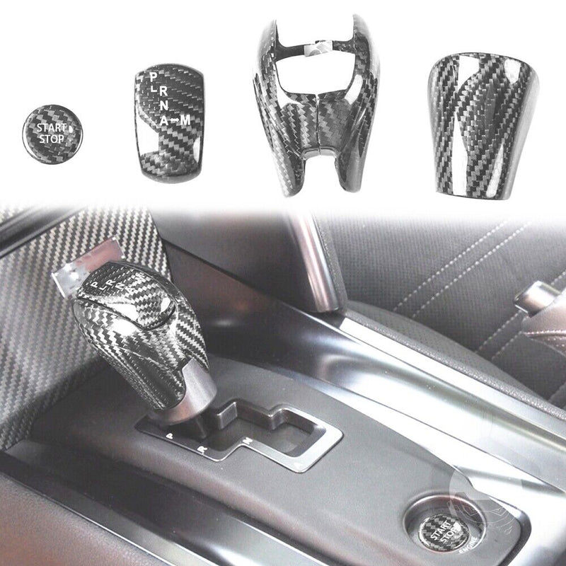 Genuine Carbon Fiber Gear Shift Knob Handle Cover Fit for Nissan GT-R 2008-2015