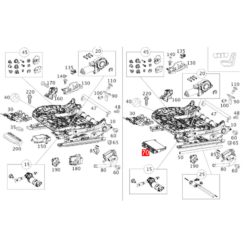 WXZOS Seat Adjustment Control Unit Module for Mercedes-Benz (X290) AMG GT 50 2019-2023