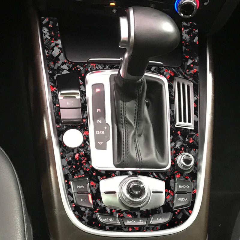 WXZOS Genuine Carbon Fiber Gear Shift Lever Panel Trim for Audi A4 B8 S4 RS4 2013-2016