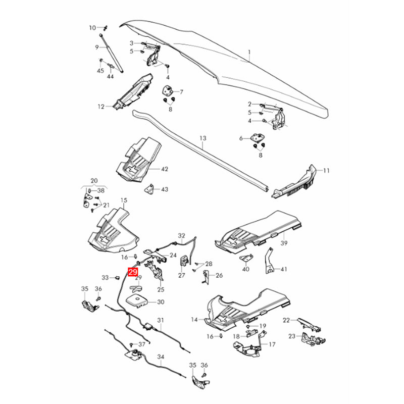 WXZOS Front Hood Release Handle Lever for Bentley Continental 2019-2024
