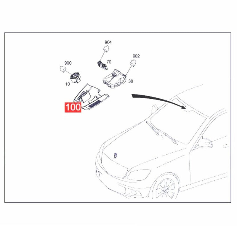Rain/Light Sensor Cover for Mercedes-Benz C-Class W204 2007-2013 S204 2010-2011