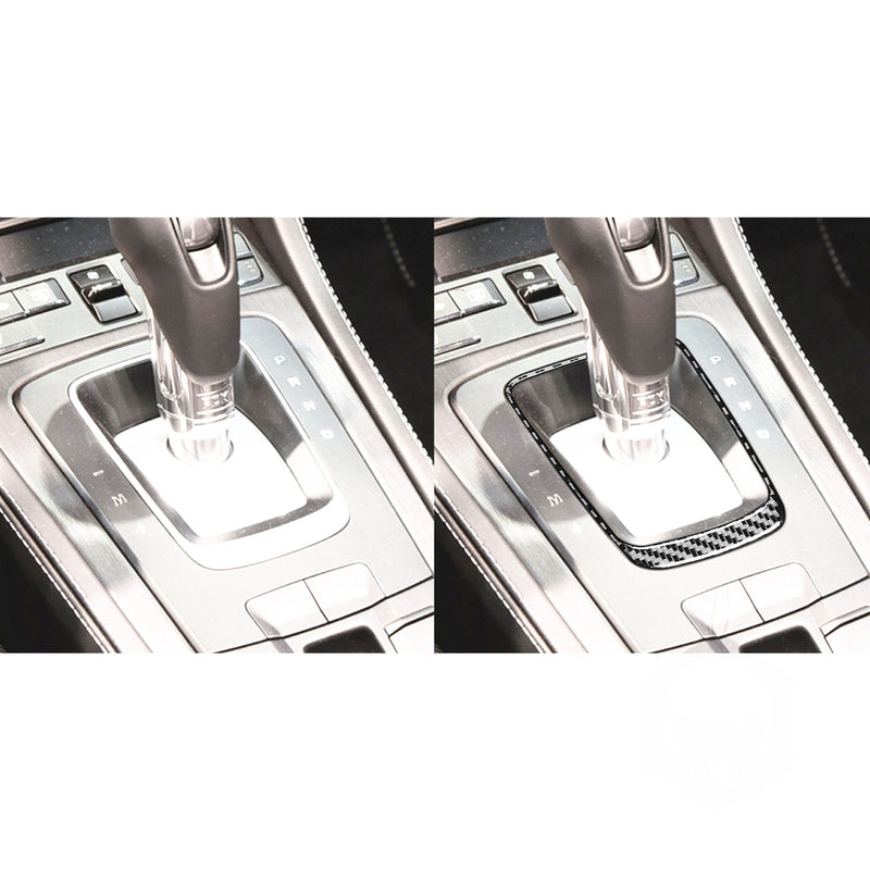 WXZOS Carbon Fiber Shift Lever Trim Panel Trim for Porsche 718 Cayman 982 2017-2025