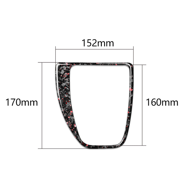 WXZOS Genuine Carbon Fiber Gear Shift Lever Panel Trim for BMW E60 5series 2008-2010