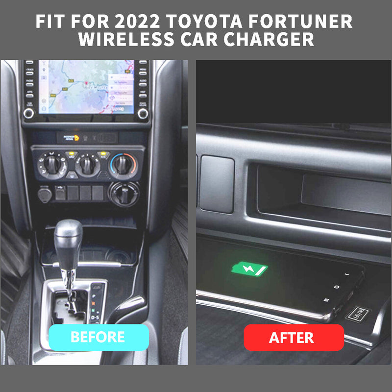 WXZOS Center Console Phone Wireless Fast Charging Pad for Toyota Fortuner 2022