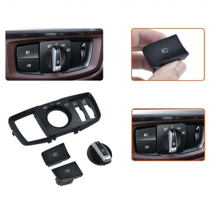 WXZOS Car Headlight Control Switch Button Cover for BMW F45 F46 220i Wagon 2016-2019