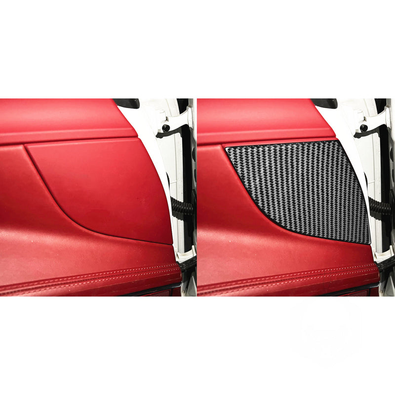 WXZOS Genuine Carbon Fiber Door Panel Trim for Porsche 718 Boxster 982 2017-2025
