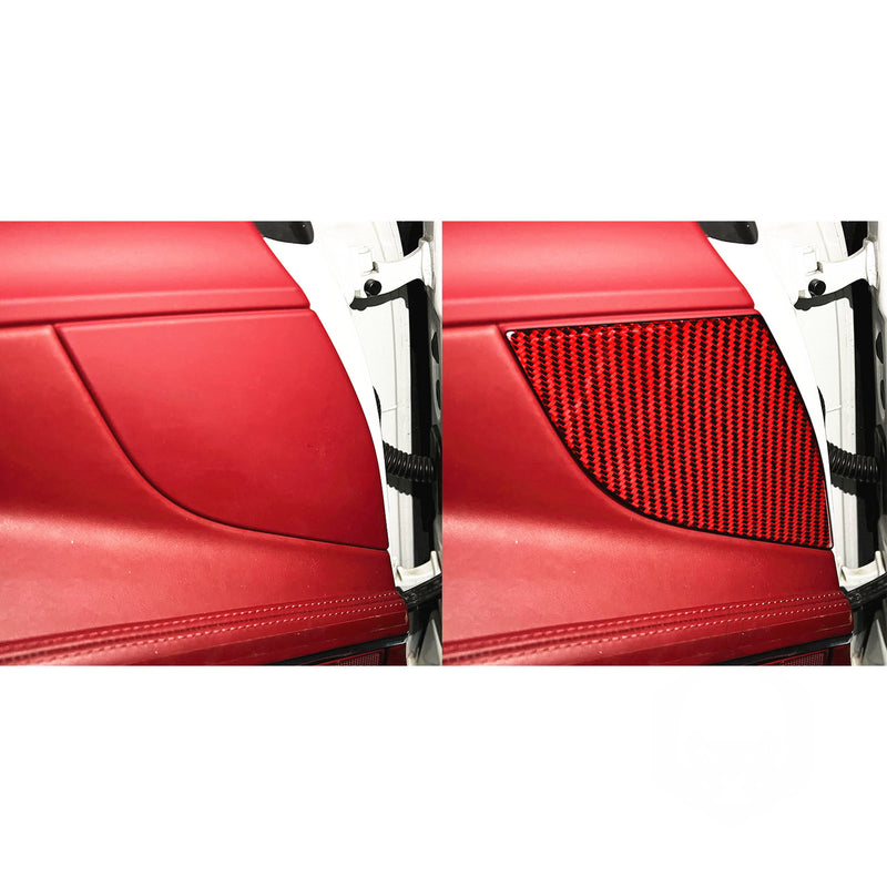 WXZOS Genuine Carbon Fiber Door Panel Trim for Porsche 718 Boxster 982 2017-2025