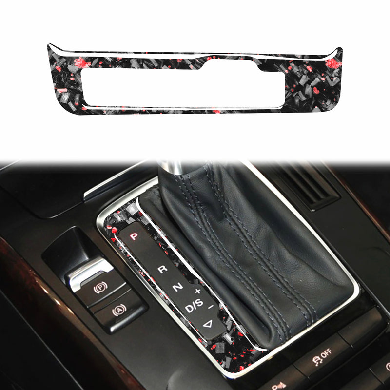 WXZOS Genuine Carbon Fiber Gear Shift Lever Panel Trim for Audi A4 B8 S4 RS4 2009-2016