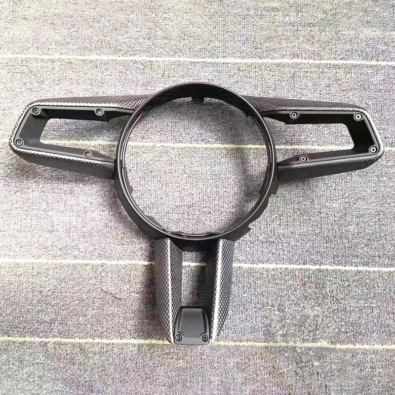 Carbon Fiber Steering Wheel Cover Trim for Porsche 2020-2023 911 (992) Taycan J1