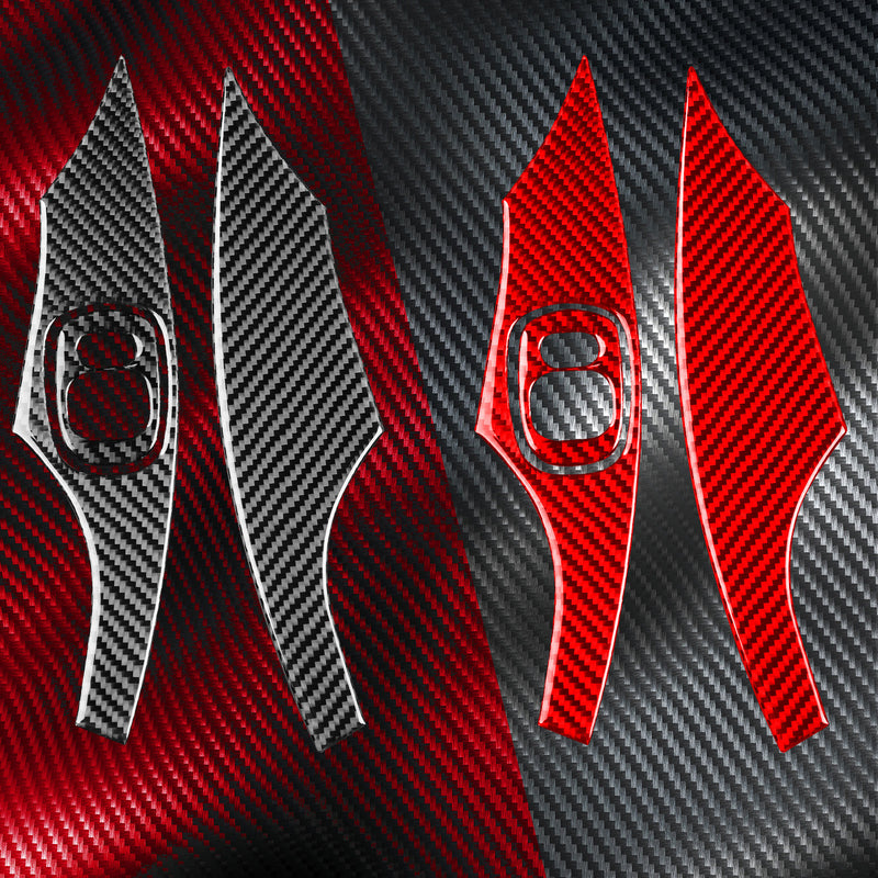 WXZOS Genuine Carbon Fiber Door Armrest Switch Panel Trim for Toyota Celica 2000-2005