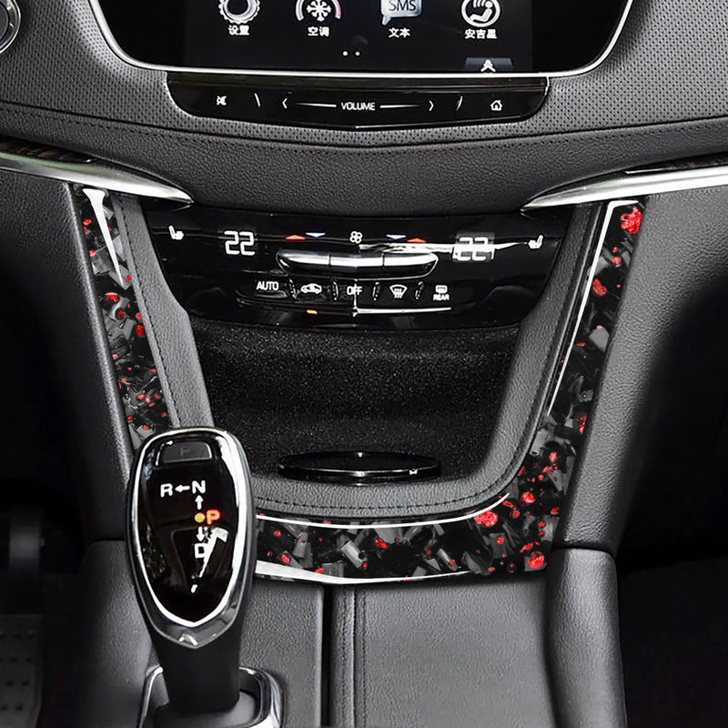 WXZOS Genuine Carbon Fiber Dashboard Center Console Trim for Cadillac XT5 2016-2017