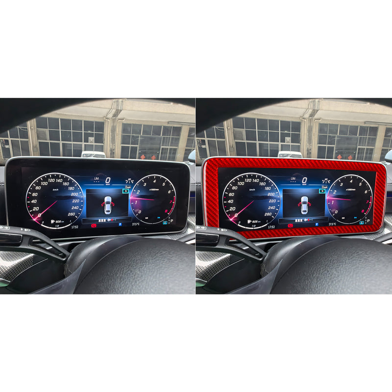 WXZOS Carbon Fiber Instrument Cluster Display Screen Trim for Benz W206 C-clas 2022-24