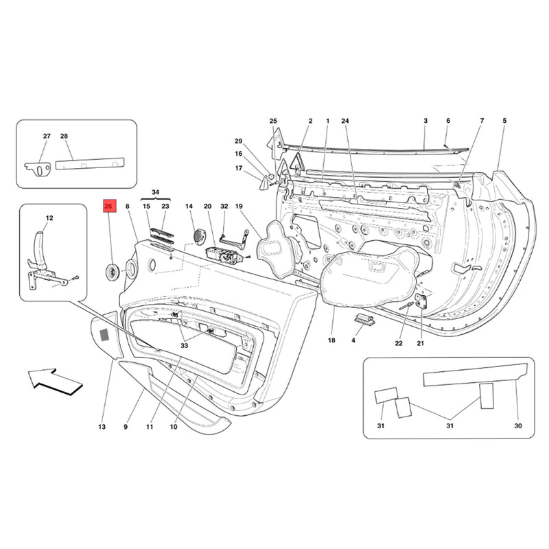 WXZOS Front Door Trim Air Duct Connector for Ferrari 599 GTB/GTO 2006-2012