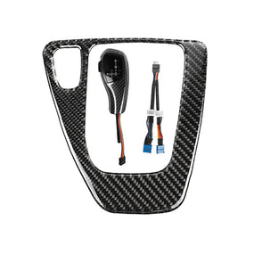 Carbon Fiber Gear Shift Knob w/Panel for BMW 3Series E90 E91 E92 E93 2005-2011
