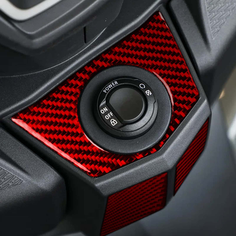 WXZOS Carbon Fiber Front Ignition Lock Cap Trim for BMW C400GT 2021-2023