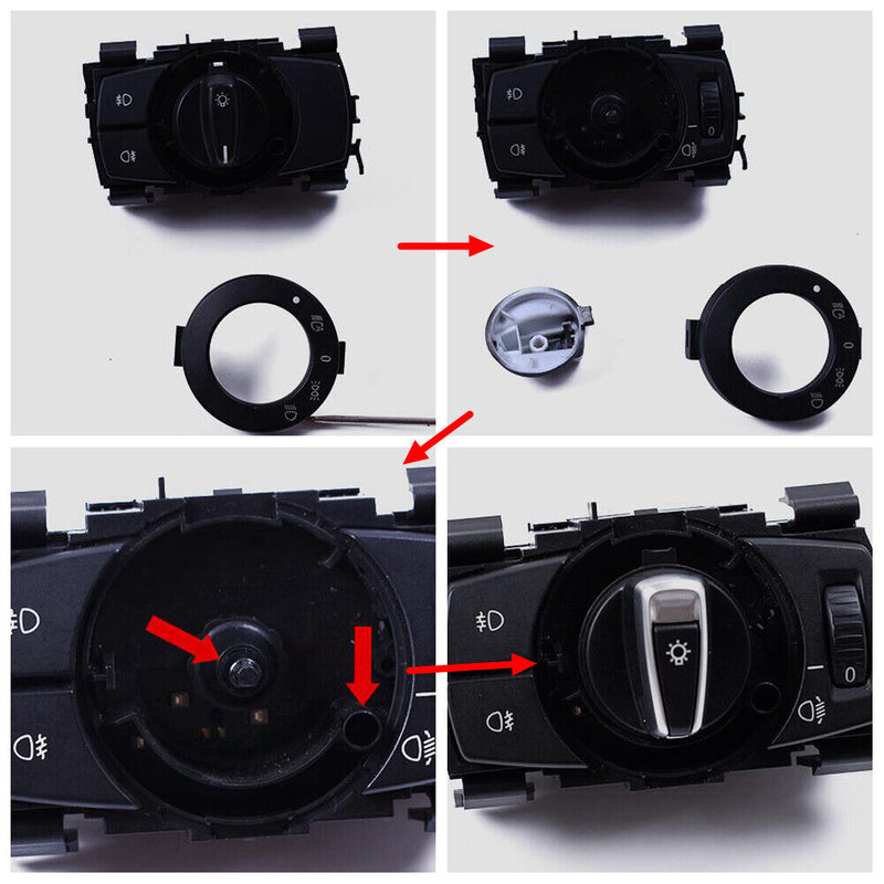 Headlight Switches Repair Kit Cover For BMW 3 E90 318 320 325 330 335 2004-2012