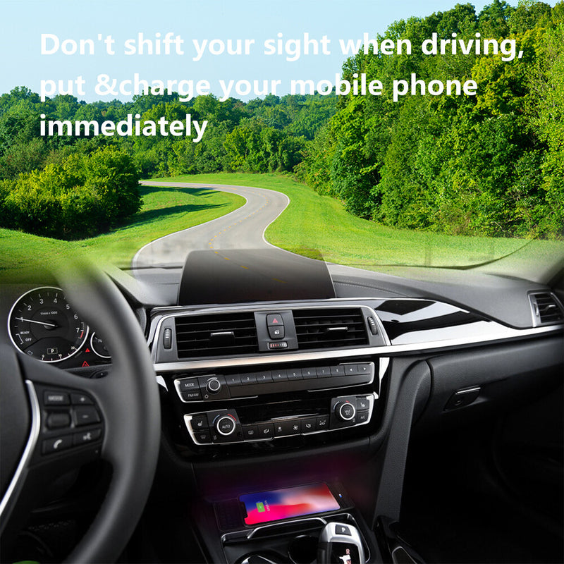WXZOS Center Console Phone Wireless Fast Charging Pad for BMW F30 F31 F34 2016-2018